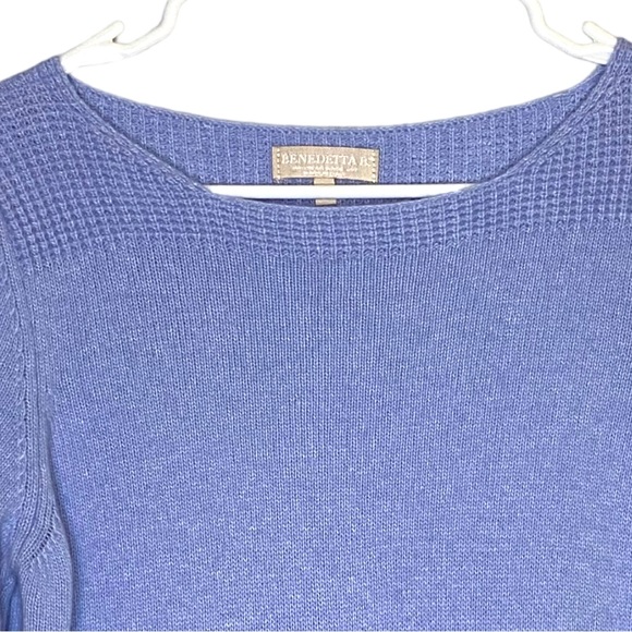 Benedetta B Sweater Cashmere Blend Periwinkle Blue L - Picture 15 of 15
